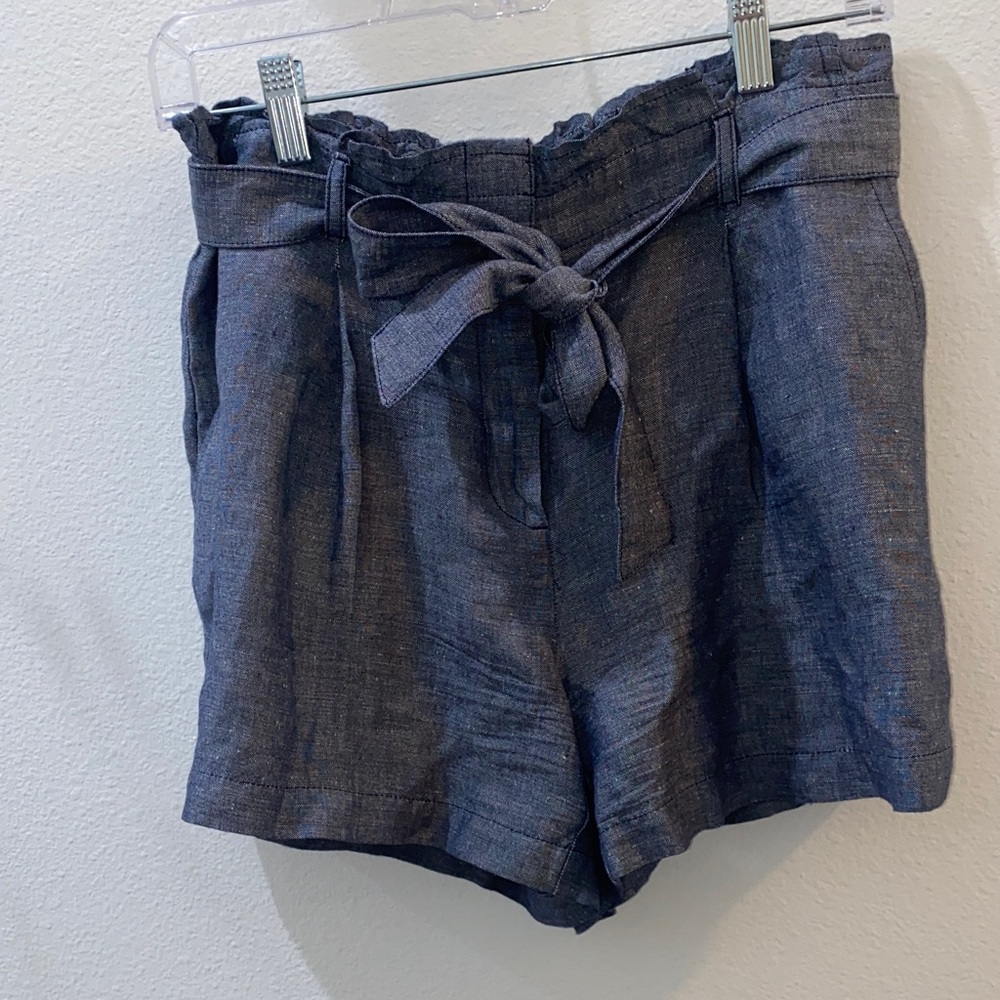 LOFT High Waist denim Tie Shorts *LIKE NEW*